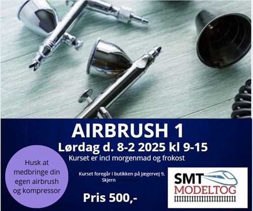 Airbrushkursus 1, Søndag d. 19-2 kl 9-15