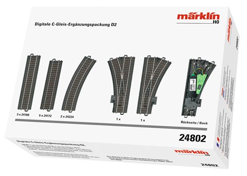 Märklin 24802 Digitales C-Gleis-Erweiterungsset, D2,