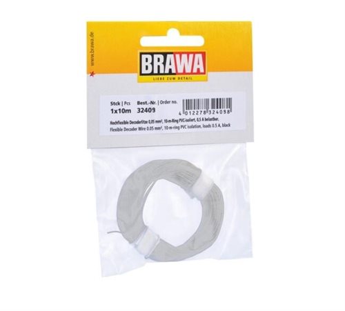 Brawa 32409 Draht, 0,05 mm2, 10 m, weiß