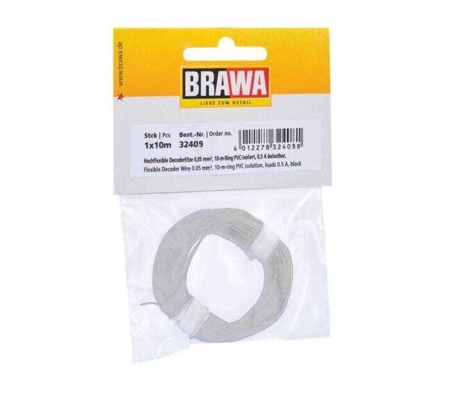 Brawa 32409 Draht, 0,05 mm2, 10 m, weiß