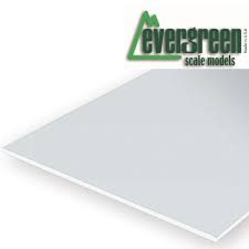 Evergreen 9125 schlichte weiße Polystyrolplatten, 15 cm x 30 cm (6 Zoll x 12 Zoll), 0,3,2 mm dick (1 Blatt pro Packung)