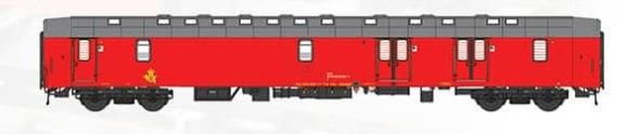  Heljan 13006136 DSB Postwagen, Postrot mit Elektroheizung und Hochspannungsplatten, Ep IVb, KOMMT NEU 2023