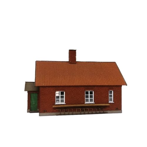 Hobbytrade 87250 DSB Wächterhaus, lasergeschnitten, roter Backstein, H0