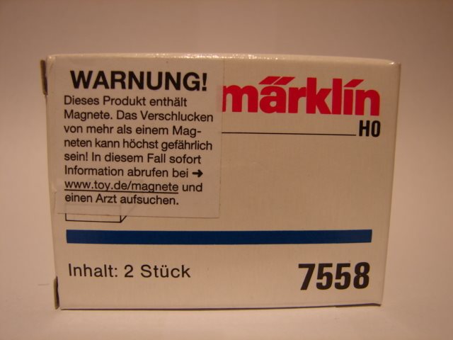 Märklin 7558 Schiffsmagnete für Reedschalter etc. Abmessungen: 10 x 10 x 3 mm.